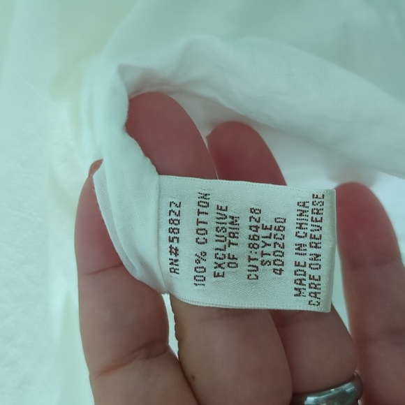 Max Studio White Gauzy Cotton Embroidered Modest Sleeveless Midi Beachy Dress XL - Picture 4 of 7